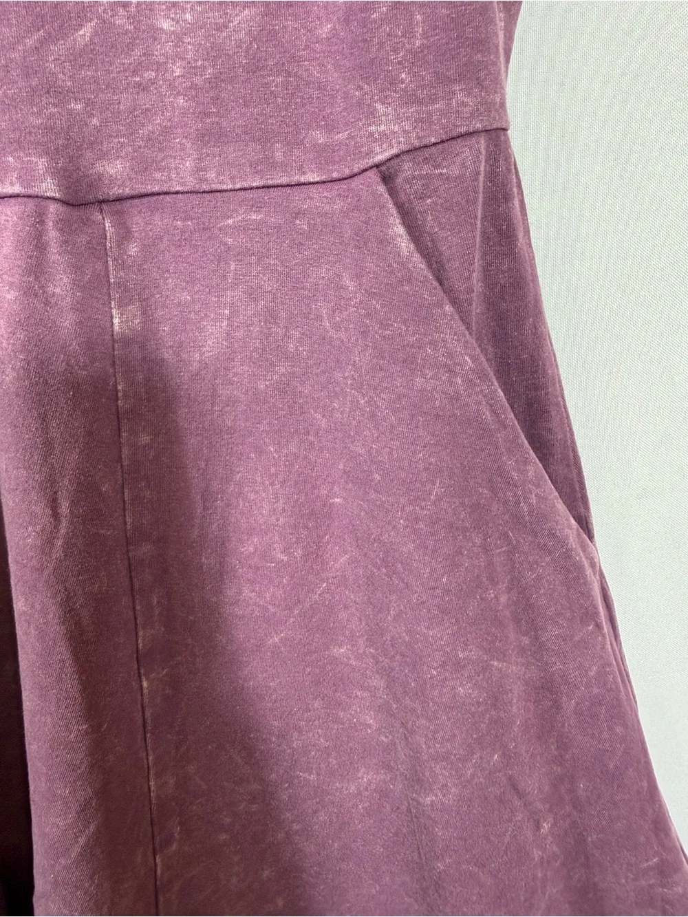Torrid Purple Mineral Wash Tank Dress Pockets Sleeveless Fit Flare Size 1X - Picture 5 of 6